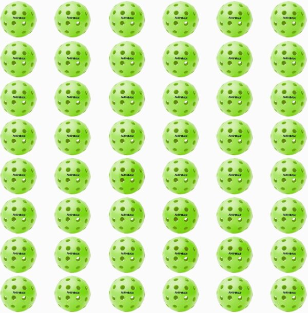 Navona Premium 40-Holes Green Outdoor Pickleball Balls