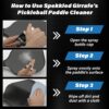 Pickleball Paddle Cleaner Spray - Removes Dirt, Ball Residue, Scuff Marks- EPA Safer Ingredients, Pickleball Accessories, Pickleball Gifts, Presidents Day Deals - 8 FL Oz (Cloth & Thumb Tape Included)