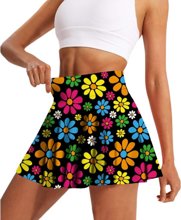 Women's Tennis Skirt Pleated Athletic Skirt with Shorts Pocket High Waisted Golf Skort for Workout Pickleball