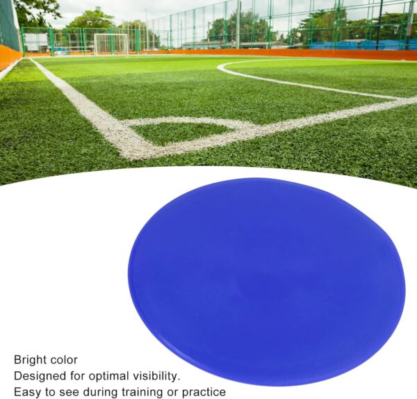 Spot Markers Flat Field Cones Floor Spots Flat Disc Marker, 10pcs Bright Sports Marker Flat Disc Field Markers Tennis Spot Marker for Tennis Football and Badminton Practice (Blue)