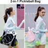 Pickleball Bag, Pickleball Bags for Women Men Teens with Waterproof Pocket & Fence Hook, Pickleball Tote Bag