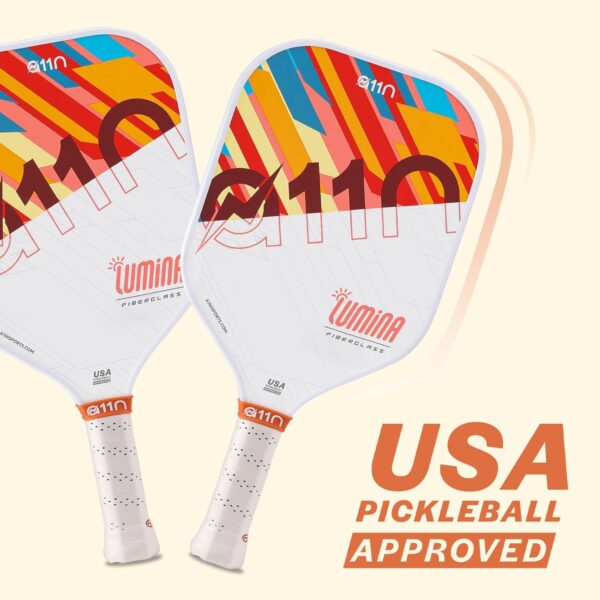 A11N Pickleball Paddles Set of 2 Fiberglass Surface Rackets with 4 Pickleball Balls and Pickleball Bag for Beginners - USAPA Approved