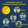 Outdoor Pickleball Balls 16-Pack, 40-Hole, 74mm / 2.9" Durable Pickleballs, Compatible with All Pickleball Machines - Yellow