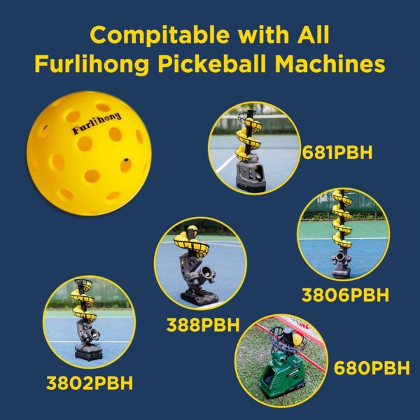 Outdoor Pickleball Balls 16-Pack, 40-Hole, 74mm / 2.9" Durable Pickleballs, Compatible with All Pickleball Machines - Yellow