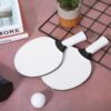 Junkin 8 Pieces Table Tennis Paddles Kit Professional Rackets Set Portable Composite Rubber Table Tennis Racquets with 8 Balls for Indoor and Outdoor, Gray