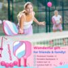 71yX18ArirL._AC_SL1500_.jpg Pink Pickleball Paddles Set of 2, Cute Lightweight Fiberglass Surface Rackets, 2 Indoor and Outdoor Balls, 1 Carrying Bag, Pickleball Gifts for Women, Beginners