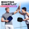 USAPA Approved Pickleball Paddle Set | Fiberglass Surface, with Balls, Grip Tapes & Carry Bag | Quiet, Lightweight Rackets for Men, Women & Beginners