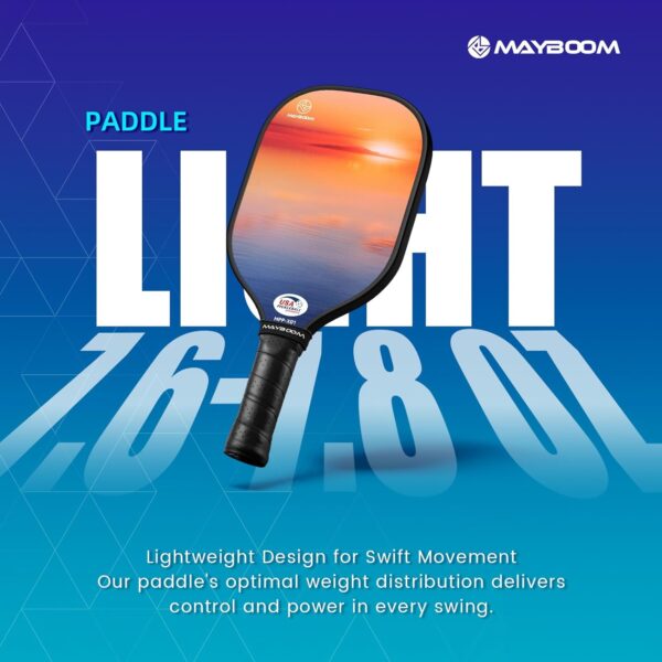 Mayboom Pickleball Paddles Set of 2 or 4, USAPA Approved Pickleball Paddles Set with 4 Pickleball Balls and Pickleball Carry Bag, Fiberglass Pickle Ball Rackets 2 Pack Gifts for Beginners&Pros