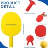Junkin 16 Pcs Bulk Plastic Table Tennis Paddle Set Multi Color Sports Table Tennis Paddle Racket Table Tennis Equipment for Indoor Outdoor Camp, Vacation, Easy Grip and Light Spin(16 Pcs)