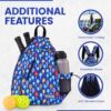 Pickleball Bag for Men & Women Pickleball Backpack - Adjustable Sling Bag/Crossbody with Fence Hook