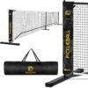 DULCE DOM Pickleball Net Portable Outdoor with Court Marking Kit, 22 FT Pickleball Nets USAPA Regulation Full Size, Pickle Ball Game Net System with Carrying Bag for Driveway Backyards