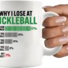Why I Lose at Pickleball Pickleball Gifts for Player Pickleball Lover Grandpa Grandma Mom DadNovelty Drinkware Ceramic Mug 11 oz White