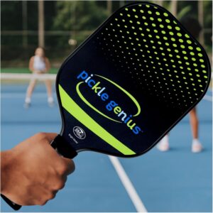 Pickleball Paddle-100% Raw Carbon Fiber Pickleball Racket with 13mm Polypropylene Honeycomb core for Maximum Power and grit Finish for Perfect Spin. USAPA Approved.