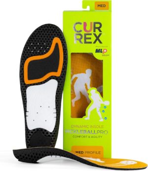 CURREX PICKLEBALLPRO Insoles for Pickleball Shoes – Arch Support Inserts w/Super Grip Surface & Premium Heel Cushioning, Helps Improve Foot Stability – for Men & Women– Medium Arch, Large