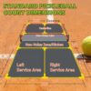 TRINKA Pickleball Court Marking Kit, Temporary Pickleball Court Lines Markers with 2 Tape, Official Size Pickleball Lines Portable Marking Set for Outdoor Indoor Gym Pickleball Tennis (Orange-Yellow)