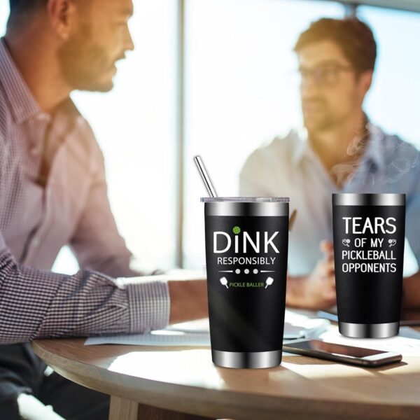 Pickleball Gifts for Men Women - Gifts for Pickleball Lovers - Valentine's Day, Christmas, Birthday Gifts for Pickleball Player - Tears of My Pickleball Opponents - Dink Responsibly Tumbler