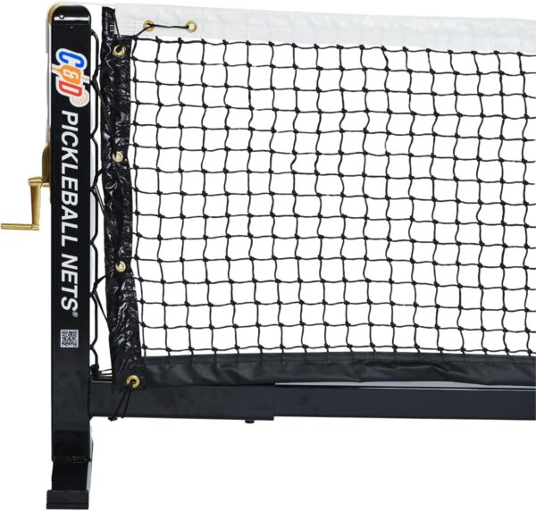 C & D Pickleball Nets Flat Base Championship Net with Heavy Duty Steel Frame, Adjustable Tension, Indoor/Outdoor Use, 10-Year Warranty, Net