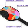 Pickleball Paddles Set of 2 - USAPA Pro Pickle Ball Rackets Set with Balls & Bag