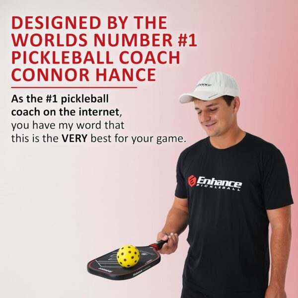 Enhance Pickleball Ninja Ball - The Original Silent Pickleball - Foam Balls for Quiet Practice - Comes with 3 Balls - Indoor or Outdoor Use