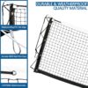 Pickleball Replacement Net 22x3ft, Heavy Duty Indoor/Outdoor, Official Regulation Size, Black & White