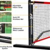 Pickleball Set with Net and Court Marker, 22 FT Regulation Size Pickleball Net System with Fiberglass Paddles Set of 4, Outdoor Pickleballs, Court Line Marker, Carry Bag for Driveway Backyards