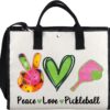 XYANFA Pickleball Cosmetic Bag - Multicolor, Large - Women's Gift - Waterproof, Lightweight, Portable