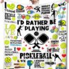 Pickleball Blanket Lightweight Soft Cozy Flannel Throw Blanket Bedding Decor for Pickleball Lovers Kids Women Men Adults Gifts 50"x40"
