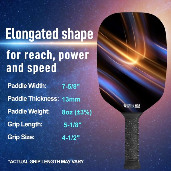 813PsUy94L._AC_SL1500_.jpg Edgeless Graphite T700 Multilayer Carbon Fiber Pickleball Paddles, Longer Handle Comfort Grip, Large Sweet Spots, USAPA Approved, for Intermediate & Advanced Players