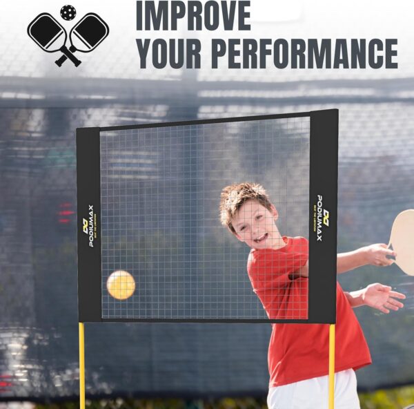 PodiuMax Mini Pickleball Net, 4FT Pickleball Net for Driveway, Outdoor Indoor Solo Practice & Skill Improvement