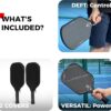 Pickleball Paddles T700 Raw Carbon Fiber Set of 2 High Grade Professional Pickleball Paddles 16mm Honeycomb USAPA Approved