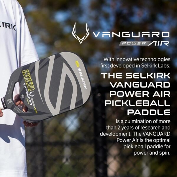 Selkirk Sport Vanguard Pickleball Paddle | Choose The Vanguard Power Air, Vanguard Pro or The Vanguard Control | Carbon Fiber Pickleball Paddles | 360 Proto Molding & Flexfoam Perimeter