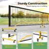 Goplus Portable Pickleball Net, 22FT Regulation Size Pickle Ball Net System with Strong Metal Frame, PE Net, Carry Bag, Ideal for Outdoor Indoor Driveway Backyard