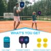 Pickleball Paddles, USAPA Standard Graphite Pickleball Paddles Set of 2, Lightweight Pickleball Set with 4 Pickleball Balls & 1 Portable Bag, Pickle Ball Paddle for Women Men