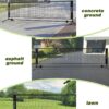 NQV Pickleball Set with Net-10FT Half Court Size Pickleball Net+Wood Pickleball Paddles+Pickle Balls+Ball Retrievers, Portable Outdoor Driveway Indoor for Adults Beginners