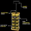 PodiuMax Tennis & Pickleball Picker Upper, 30-42 Tennis Ball Hopper, Lightweight & Portable Tennis Ball Basket