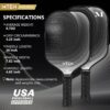 Pickleball Paddles, Carbon Fiber Pickleball Paddles, Lightweight Pickle Ball Paddle, Carbon Fiberglass Surface, USAPA Approved, Beginners & Competition, 1Pcs
