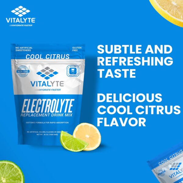 Vitalyte Electrolyte Powder (35 oz, 40 Servings Per Container)-Isotonic Drink Mix for Hydration, Energy & Recovery- Water Enhancer & Rehydration Supplement for Men, Women & Sports (Cool Citrus 2 Pack)