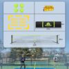 Bltend Pickleball Set - 22FT Regulation Size Portable Net, 4 Pickle Balls, Court Marker, Carry Bag and Tape Measure - Indoor Outdoor Driveway Gifts