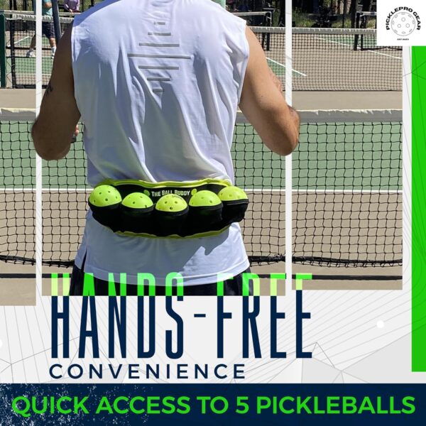 Premium Pickleball Ball Buddy – Hands-Free Pickleball Holder + Bonus Keychain