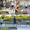 Pickleball Set with Net, Portable 3-in-1 Pickle Ball Net with Wheels, 6FT/11FT/22FT Pickleball Net with Carry Bag, Designed for All Weather Conditions Steady Metal Frame for Outdoor Indoor Driveway