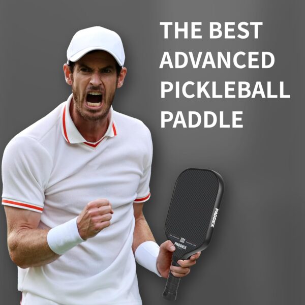 T700 Carbon Fiber Pickleball Paddle – 16mm Polypropylene Honeycomb Core, Thermoformed Foam Injected Walls, Teflon-Textured Surface for High Spin, USAPA Pending Approval, Includes Paddle Cover