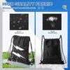 suwasp Black Drawstring Backpack Pickleball Bag for Women, Waterproof Drawstring Gym Bag for Men, Pickleball Paddles String Bag Sackpack for Sport