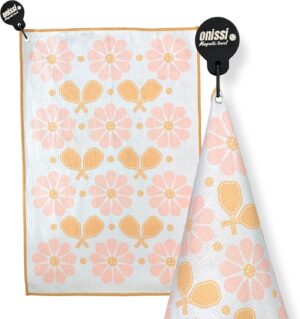 ONISSI Magnetic Pickleball Towel with Clip | Microfiber Sweat Towels for Men and Women | Trendy Accessories and Gifts for Pickleball Lovers