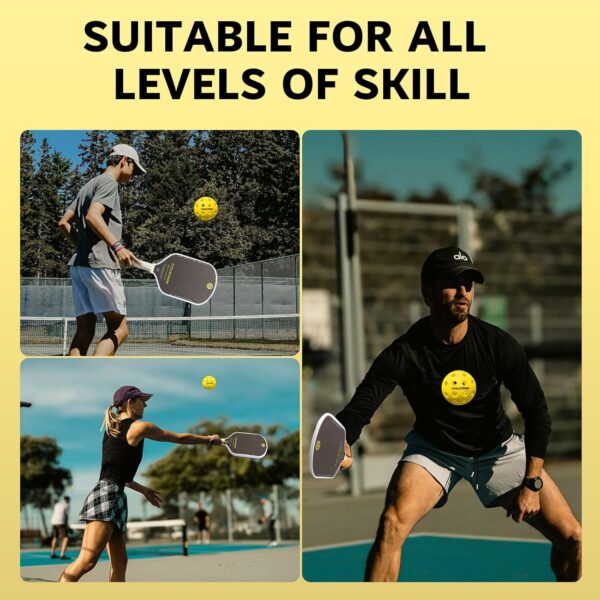 6-Pack Premium Pickleball Balls - USAP Approved, 40 Holes Outdoor/Indoor Pickle Balls with Bag, Perfectly Balanced, High Bounce True Flight, Pickle Ball for Tournament Play