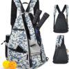 Seektop Pickleball Bag Adjustable Pickleball Bags for Women Men，Pickleball Paddle Bag W/Fence Hook/Large Capacity/Safety Pocket/Water Bottle Bag