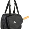 Thorza Pickleball Bag with Front Paddle Pocket, Large Mesh Pockets for Water Bottles and Gear, Storage for Clothes and Sports Equipment, Long Shoulder Sling, Classic Black, Men and Women