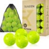 Sukeen Outdoor Pickleball Balls 40 Holes, High Bounce True Flight Pickleball Ball, High Visibility Outdoor Pickleballs, High Elasticity Pickle Balls with Mesh Bag