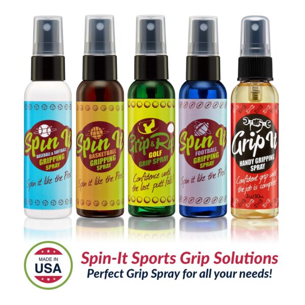 SPIN IT GRIPPING SOLUTION - Better Hand Grip Spray for Pole Dancing, Aerial Silks - Supercharge Tennis Overgrips, Pickleball Paddles - Grip Replacement, 2 oz