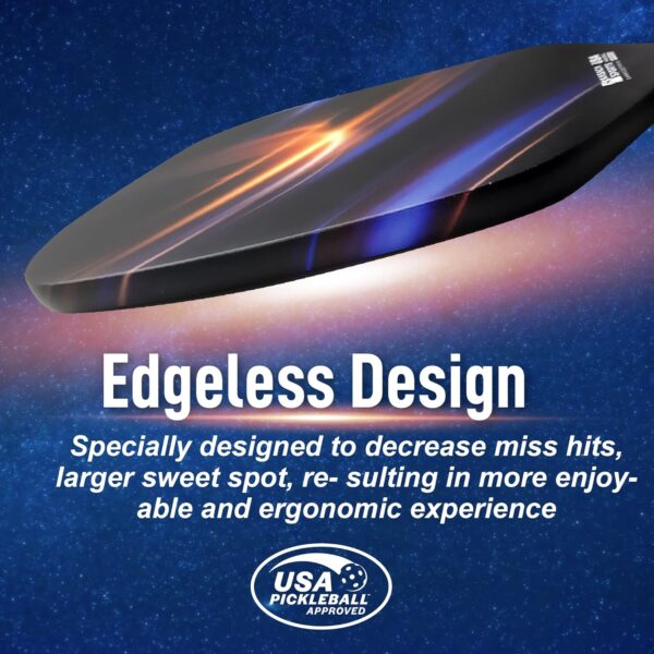8113QtoEmBL._AC_SL1500_.jpg Edgeless Graphite T700 Multilayer Carbon Fiber Pickleball Paddles, Longer Handle Comfort Grip, Large Sweet Spots, USAPA Approved, for Intermediate & Advanced Players
