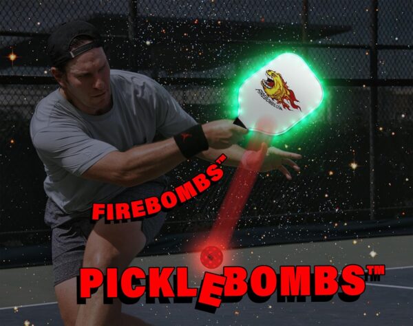 LED Rechargeable Light up Pickleball Paddle Set by FireBomb™